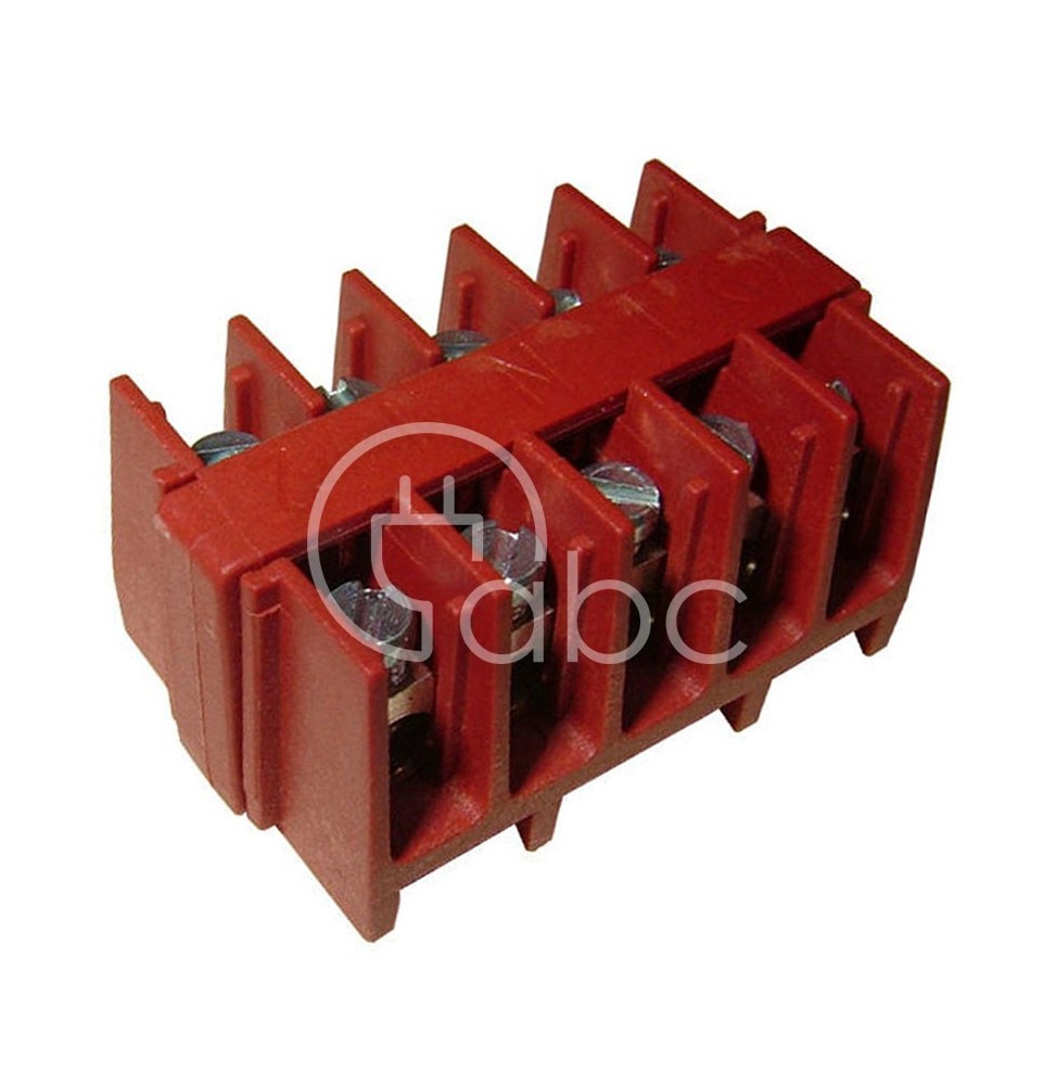 Blok zaciskowy TEEBLOCK 5 pin WP IP00, czerwone, THB.026.A2A