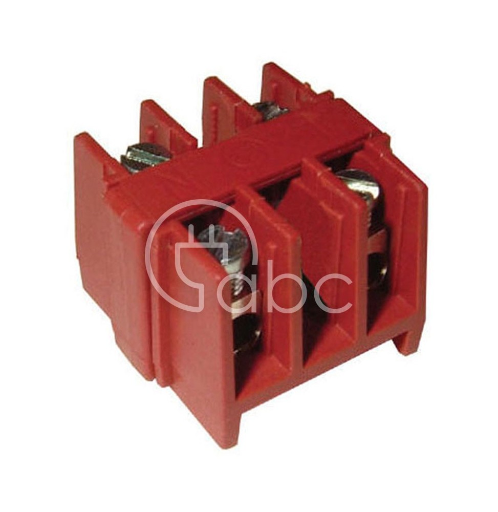Blok zaciskowy TEEBLOCK 2 pin WP IP00, czerwone, THB.026.C2A