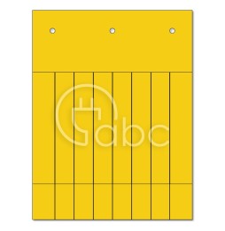 Tabliczki, PVC, 15x87,5 mm, żółte, TAM8715Y
