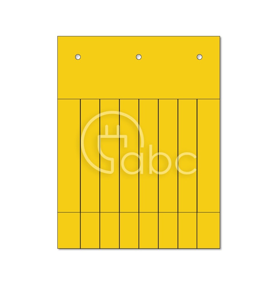Tabliczki, PVC, 15x87,5 mm, żółte, TAM8715Y