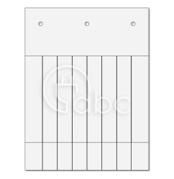 Tabliczki, PVC, 15x87,5 mm, białe, TAM8715W