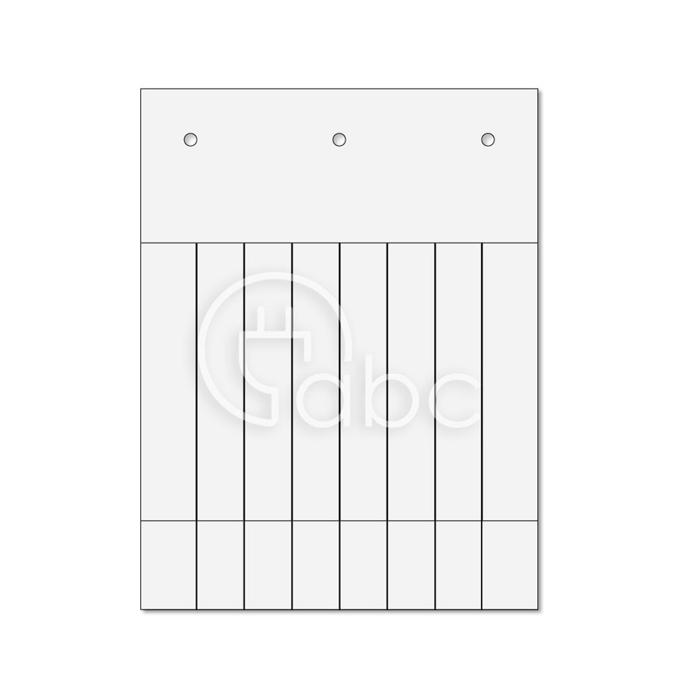 Tabliczki, PVC, 15x87,5 mm, białe, TAM8715W