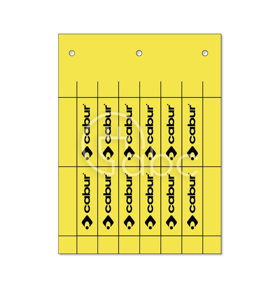 Tabliczka do uchwytów 15x49 mm, samoprzylepna, żółta, TAP4915AY