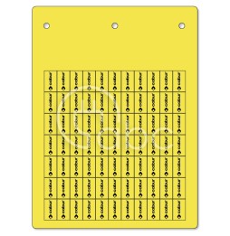 Tabliczka do uchwytów 9x15 mm, samoprzylepna, żółta, TAP159AY