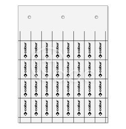 Tabliczka do uchwytów 15x49 mm, PVC, metaliczna, TAP4915M