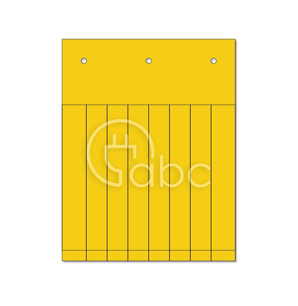 Tabliczki PVC, 15x107,5 mm, żółte, TAM10715Y