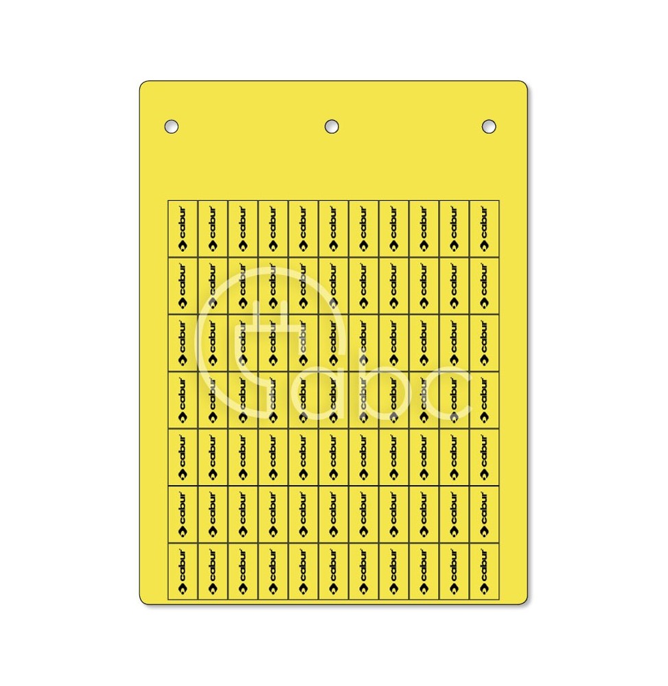 Tabliczka do uchwytów 9x17 mm, PVC, żółta, TAP179Y