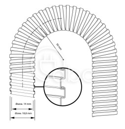 Wąż ochronny do kabli, metalowy, średnica nominalna 11 mm, Interflex 22011