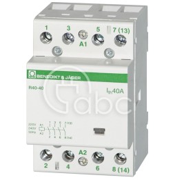 Stycznik modułowy 4P, 24 V AC, 40 A, 4NC, R40-04 24