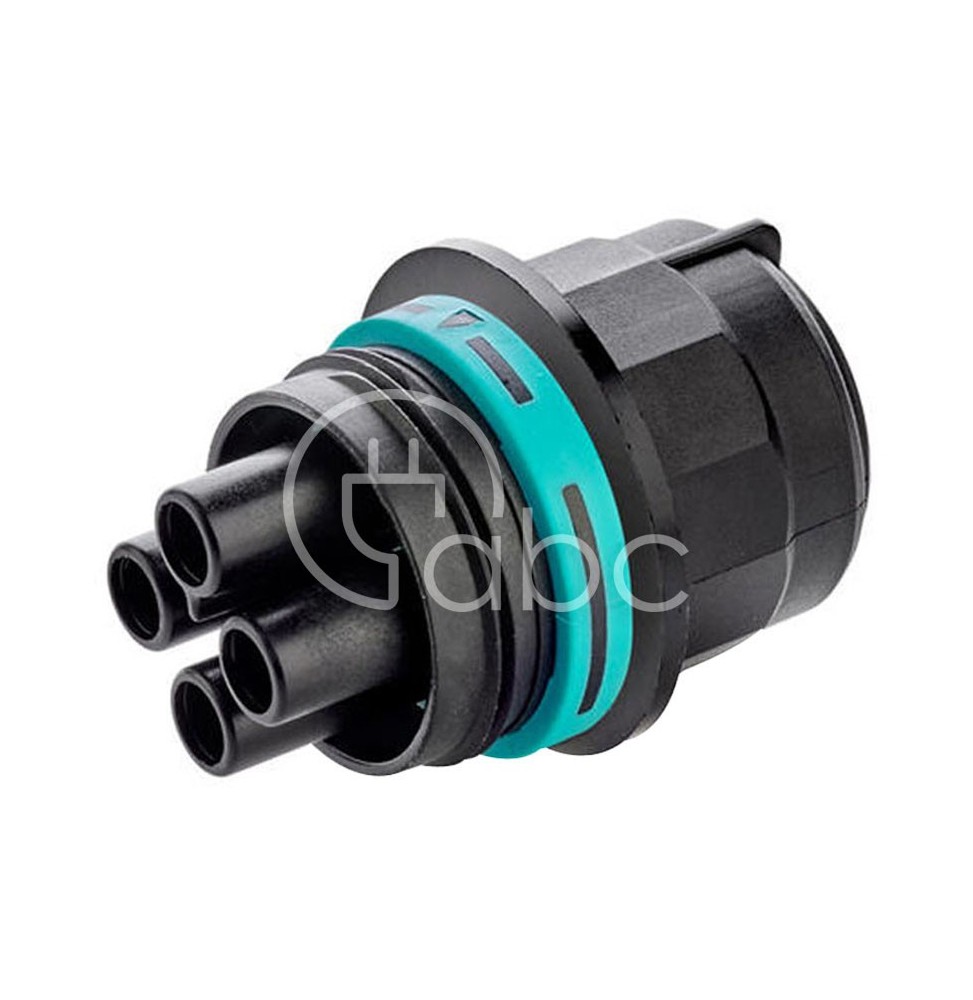 Złącze TEEPLUG mini, na panel, gniazdo 3 pin IP68, D7-12, nakrętka, M20, THB.387.M3A