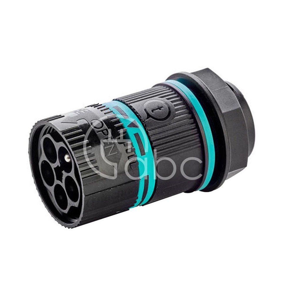 Złącze TEEPLUG mini, na panel, wtyczka 5 pin IP68, D7-12, M20, nakrętka, THB.387.N5A