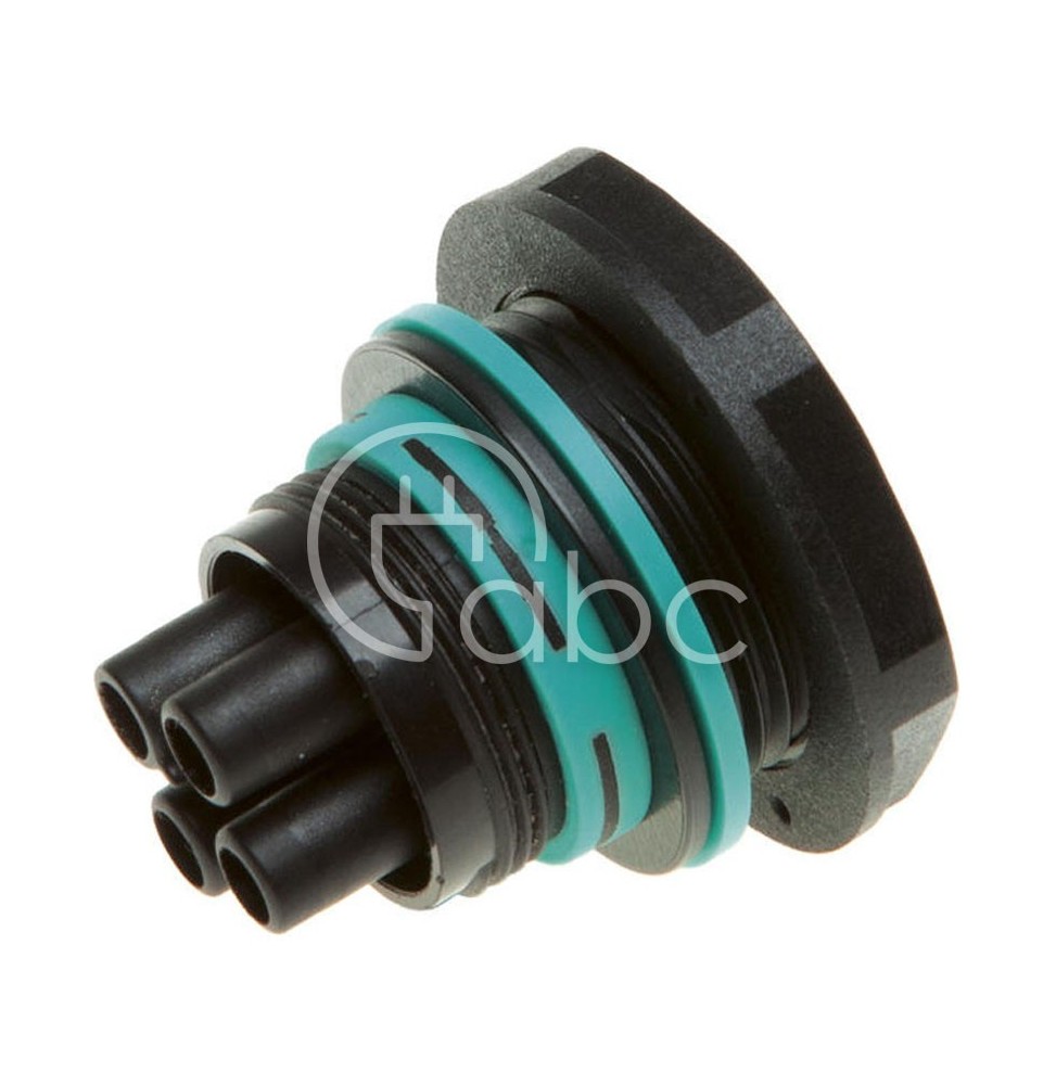 Złącze TEEPLUG mini, na panel, gniazdo 2 pin IP68, D7-12, nakrętka, THB.387.F2A