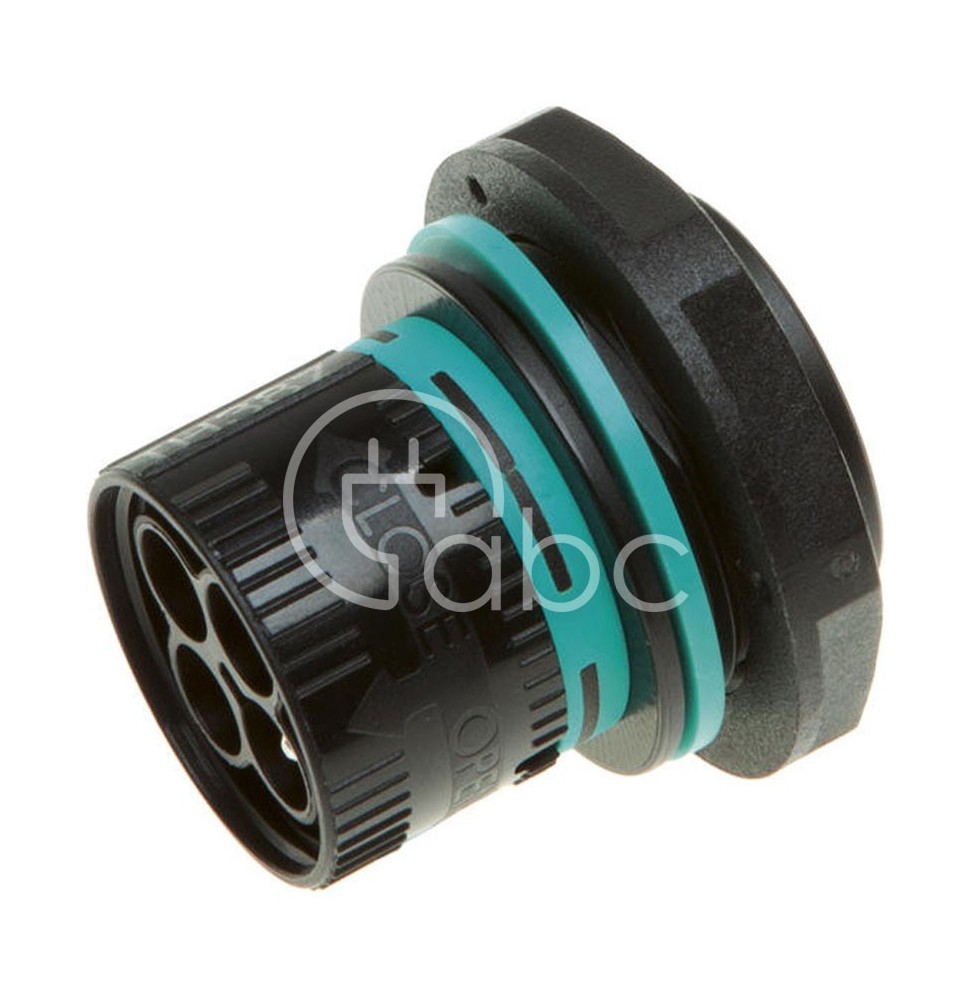 Złącze TEEPLUG mini, na panel, wtyczka 4 pin IP68, D7-12, nakrętka, THB.387.E4A