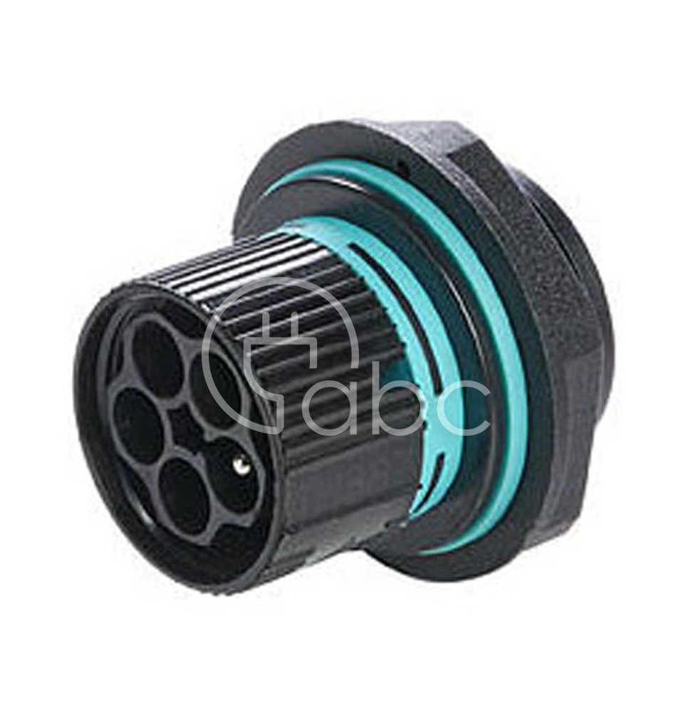 Złącze TEEPLUG mini, na panel, wtyczka 5 pin IP68, D7-12, nakrętka, THB.387.E5A
