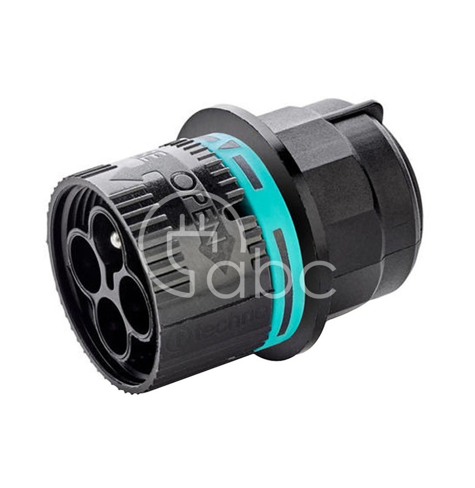 Złącze TEEPLUG mini, na panel, wtyczka 2 pin IP68, D7-12, nakrętka, THB.387.L2A