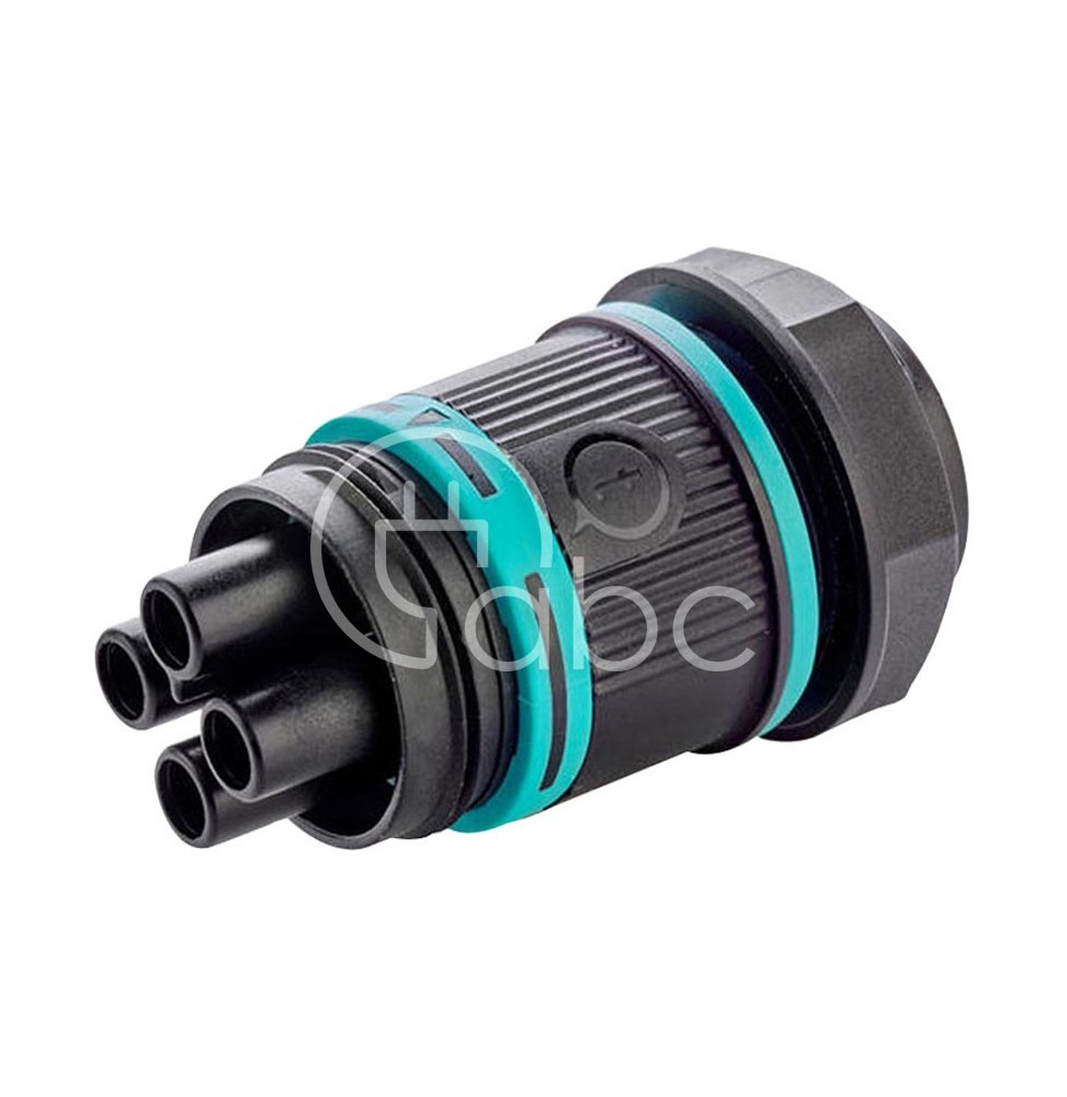 Złącze TEEPLUG mini, na panel, gniazdo 3 pin IP68, D7-12, M20, nakrętka, THB.387.P3A