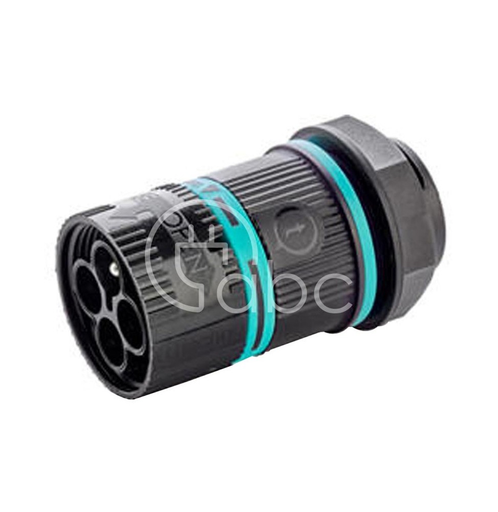 Złącze TEEPLUG mini, xDRY, na panel, wtyczka 4 pin IP68, D7-12, M20, THB.387.N4A.XD