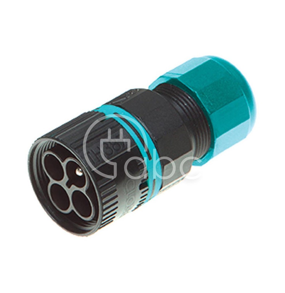 Złącze TEEPLUG mini, xDRY, wtyczka 4 pin IP68, D7-12, THB.387.A4A.XD