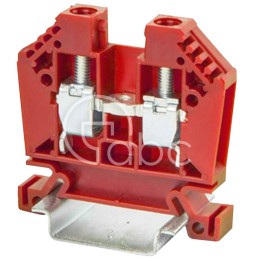 Złącze śrubowe 10 mm², pojedyncze, czerwone, 43402RD