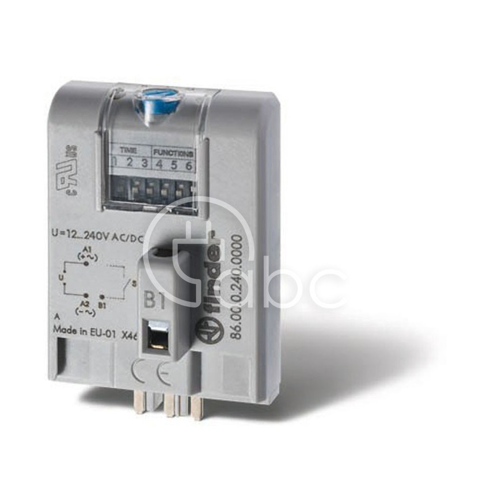 Przekaźnik czasowy 12-240 V AC 0,05 s-100 h wielofunkcyjny 86.00.0.240.0000