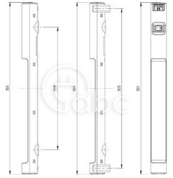 Lampa LED 025 Ecoline do szafy, 100-240 V AC, 5 W/400 lm, montaż na śruby, z czujnikiem ruchu, 02541.3-11