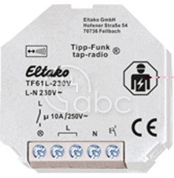 Bezprzewodowy przekaźnik do sterowanie oświetleniem ON/OFF Tap-radio®, TF61L-230V