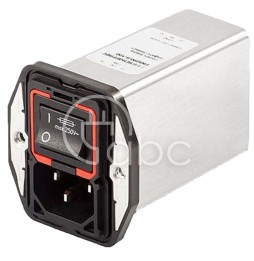 Filtr z gniazdem IEC 250 V AC, 10 A, wsuwka,...