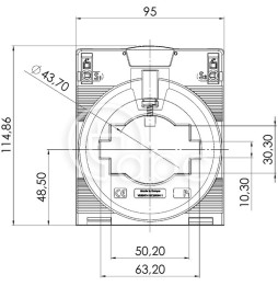 Przekładnik prądowy nn CTB 61.35, 400/5 A, 5 VA, kl.1, 50-0153