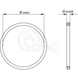 Pierścień uszczelniający O-ring na peszel, elastomerowy, BTJ-36