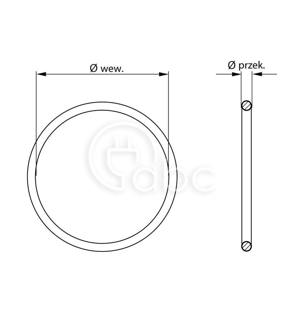 Pierścień uszczelniający O-ring na peszel, elastomerowy, BTJ-36