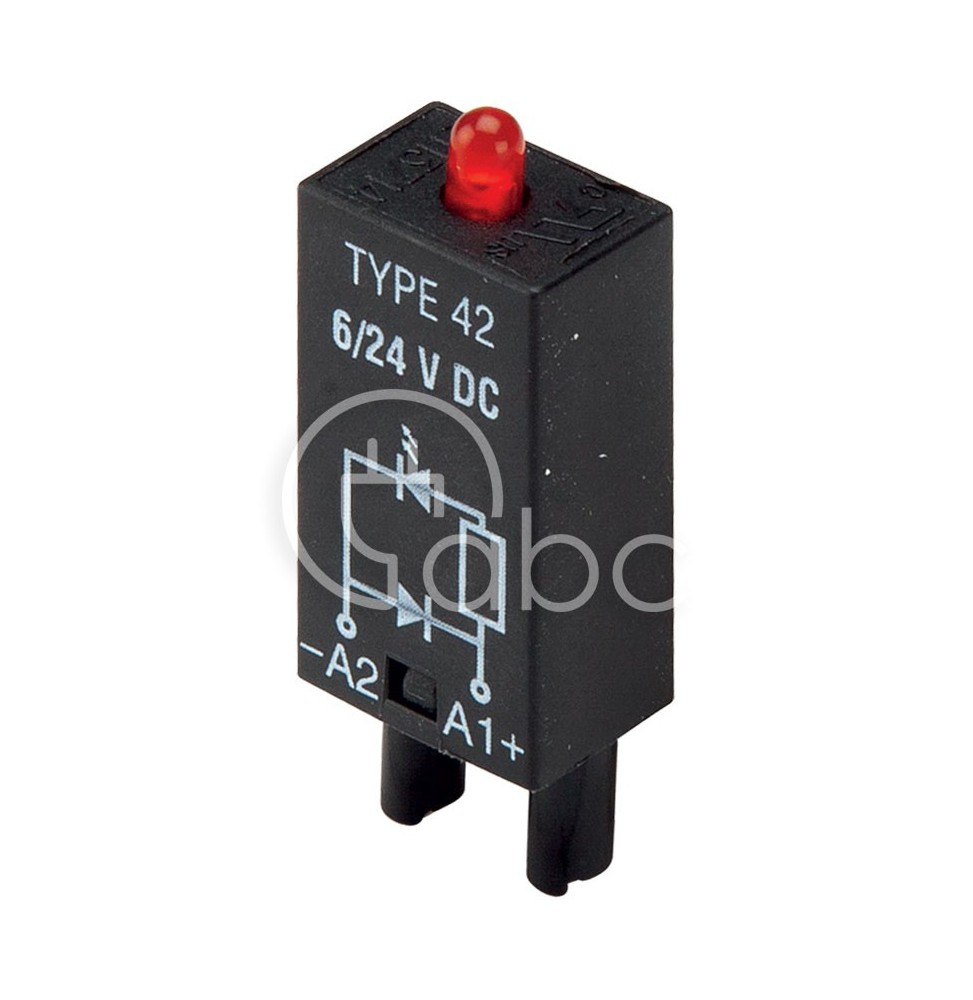Moduł LED czerwony+dioda 6-24 V DC TYPE42V