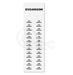 Tabliczki PVC samoprzylepne białe 9x20 mm (900 szt.), EVO40920W