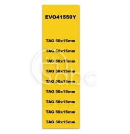 Tabliczki PVC samoprzylepne, żółte, 15x50 mm...