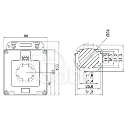 Przekładnik prądowy nn S30ML, 5 A, 2,5 VA, kl. 1, 30ML100525100