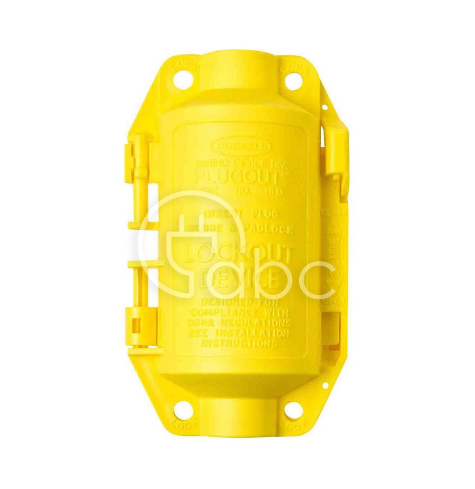 Blokada Hubbell LOTO do przemysłowych złączy wtykowych, żółta, mała, 065695