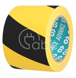 Taśma ostrzegawcza PVC, grubość 0,14 mm, żółto-czarna, AT8 100/33
