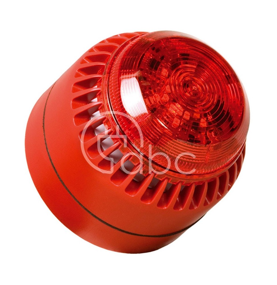 Sygnalizator optyczno-akustyczny Rolp Solista Beacon, czerwony LED, 112 dB, 32 tony, 9-28 V DC, IP65, ROLPSBSVRLRD