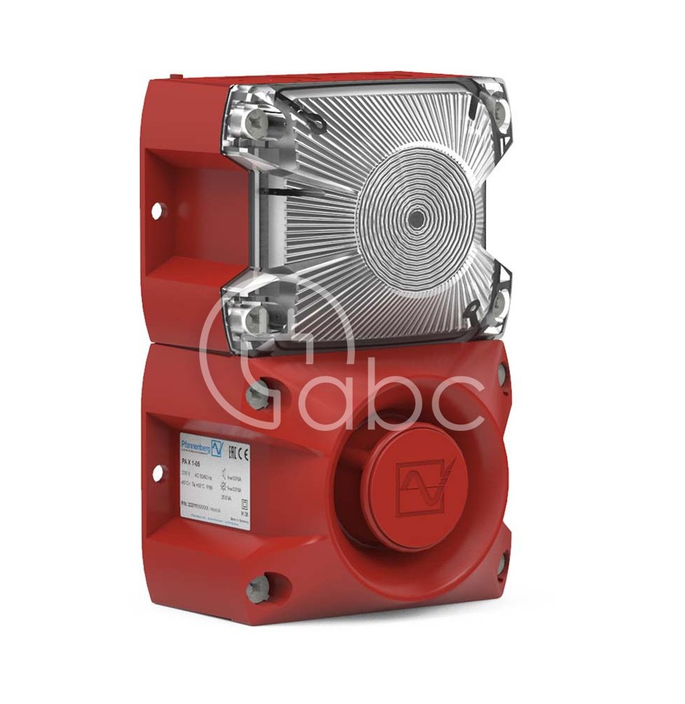 Sygnalizator optyczno-akustyczny PA X 1-05, biały palnik ksenonowy, 100 dB, 80 tonów, 24 V DC, IP66, 23311801000