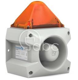 Sygnalizator optyczno-akustyczny PA X 5-05, pomarańczowy palnik ksenonowy, 105 dB, 80 tonów, 230 V AC, IP66, 23351104055