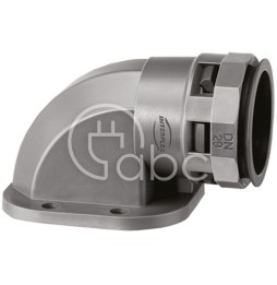 Dławnica do węży ochronnych, kołnierzowa 90°, średnica peszla 17 mm, BTC-17G