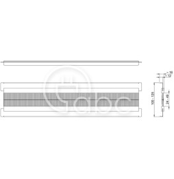 Płyta podłogowa szczotkowa KDR-BES TS8-600, 458x125x16 mm, 58000