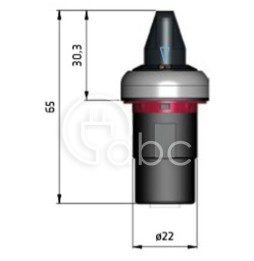 Potencjometr do montażu na otwór o średnicy 22 mm, niklowany 1 kΩ, PPPTNNL1K