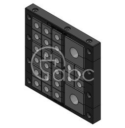 Rama przepustowa KEL 24-2 MT, na 22 moduły KT małe i 2 moduły KT duże, czarna, 42227