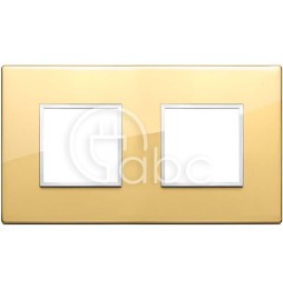 Ramka ozdobna Eikon Evo, 2+2M, Polished Gold, 21643.09