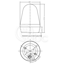 Sygnalizator optyczny COBL90, czerwony, LED, 12-24 V AC/DC, IP65, COBL90RL02415F