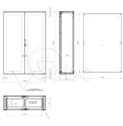 Szafa sterownicza metalowa 2000x1600x400 mm z płytą montażową EMOX162004PR