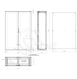 Szafa sterownicza stal nierdzewna 1800x1200x500 mm z płytą montażową EMOX-121805PRX