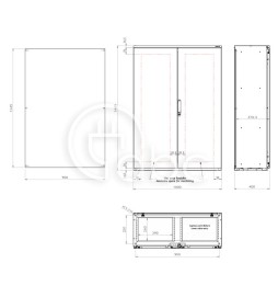 Szafa sterownicza stal nierdzewna 1400x1000x400 mm z płytą montażową ECOMP10-1440X