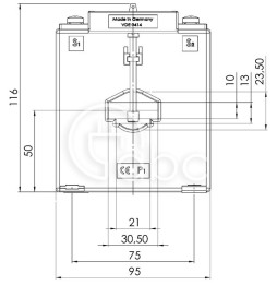 Przekładnik prądowy nn SASK 31.6, 100/1 A, 5 VA, kl. 5P5, S19-1316F