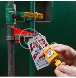 Kłódka LOTO SafeKey nylonowa, szekla stalowa 76 mm, biała, 150295